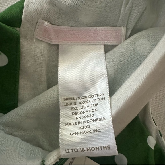 Janie and Jack 12-18 Months Green Polka Dot Dress NWT Spring Summer Easter - Picture 6 of 7